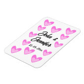 Witte Eenvoudige Minimale Tekst Stijl TrouwrozeHar Magneet (Linkerzijde)