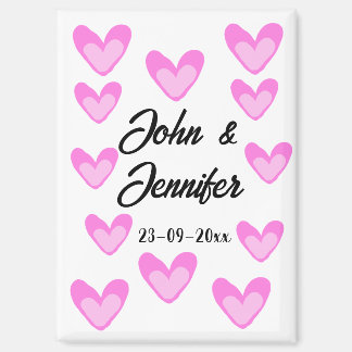 Witte Eenvoudige Minimale Tekst Stijl TrouwrozeHar Magneet