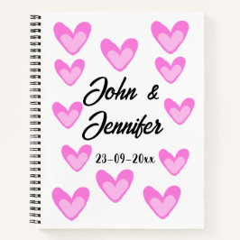 Witte Eenvoudige Minimale Tekst Stijl TrouwrozeHar Notitieboek