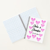 Witte Eenvoudige Minimale Tekst Stijl TrouwrozeHar Notitieboek (Binnen)