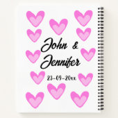 Witte Eenvoudige Minimale Tekst Stijl TrouwrozeHar Notitieboek (Achterkant)