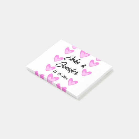 Witte Eenvoudige Minimale Tekst Stijl TrouwrozeHar Post-it® Notes (Schuin)