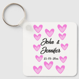 Witte Eenvoudige Minimale Tekst Stijl TrouwrozeHar Sleutelhanger