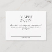 Witte Eenvoudige Minimalistische Baby showers Luie Informatiekaartje (Voorkant)