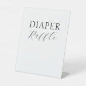 Witte Eenvoudige Minimalistische Baby showers Luie Reclamebord Met Voetstuk (Voorkant)