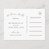 Witte Eenvoudige Minimalistische Foto Geboorte Aan Aankondigingskaart (Achterkant)