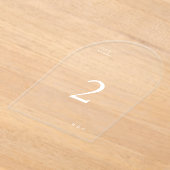 Witte Eenvoudige Moderne Acrylboog Tafelnummer (Laagn)