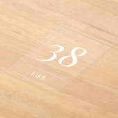 Witte Eenvoudige Moderne Acrylboog Tafelnummers (Laagn)