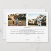 Witte Eenvoudige Moderne Kerstmis Vijf Fotocollage Feestdagenkaart (Achterkant)