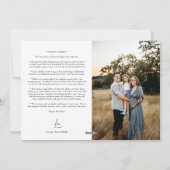 Witte Eenvoudige Moderne Kerstmisfoto en Brief Feestdagenkaart (Achterkant)