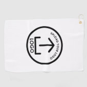 Witte Eenvoudige Moderne Professionele Business Lo Golfhanddoek (Horizontaal)