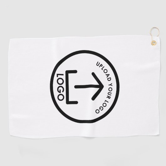 Witte Eenvoudige Moderne Professionele Business Lo Golfhanddoek (Horizontaal)