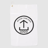 Witte Eenvoudige Moderne Professionele Business Lo Golfhanddoek (Voorkant)