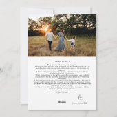 Witte Eenvoudige Moderne Vrolijk en Heldere Foto Feestdagenkaart (Achterkant)