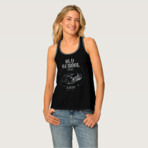 Witte Eenvoudige Oude School Speed Tanktop