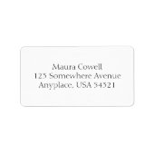Witte eenvoudige platte Adresetiketten Etiket (Voorkant)