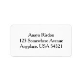 Witte eenvoudige platte Adresetiketten Etiket (Voorkant)