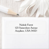 Witte eenvoudige platte labels voor retouradressen (Insitu)