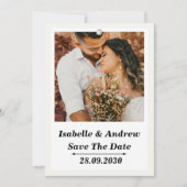 Witte Eenvoudige Polaroid Lijst Tweezijdige bruilo Kaart (Voorkant)