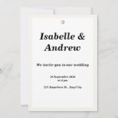 Witte Eenvoudige Polaroid Lijst Tweezijdige bruilo Kaart (Achterkant)