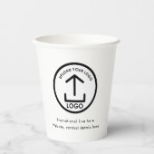 Witte Eenvoudige Professionele Zakelijke Logo QR C Papieren Bekers (Voorkant)