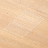 Witte Eenvoudige Typografie Formele bruiloft Acryl Uitnodigingen (Laagn)
