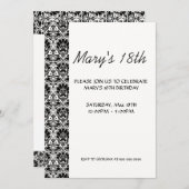 Witte eenvoudige verjaardag uitnodiging (Voorkant / Achterkant)