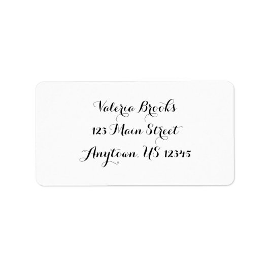 Witte Eenvoudige vlakke Kromme de Etiketten van he (Voorkant)