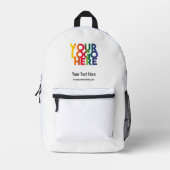 Witte eenvoudige zakelijke Logo Swag Bedrukte Rugzak (Voorkant)