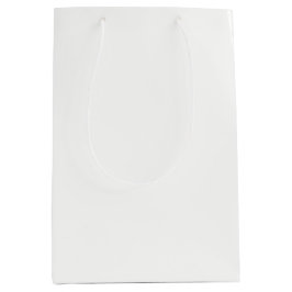 Witte effen kleur voor vakantie medium cadeauzakje