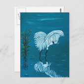 WITTE EGRET BRIEFKAART (Voorkant / Achterkant)