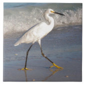 Witte Egret Tegel Tegeltje (Voorkant)