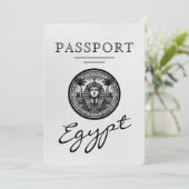 Witte Egyptische pas huwelijksuitnodiging Kaart (Staand voorkant)