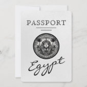 Witte Egyptische pas huwelijksuitnodiging Kaart (Voorkant)