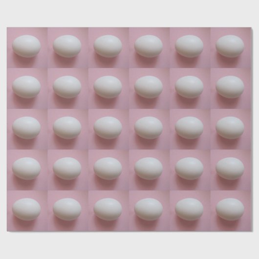 Witte eieren cadeaupapier (Vlak)