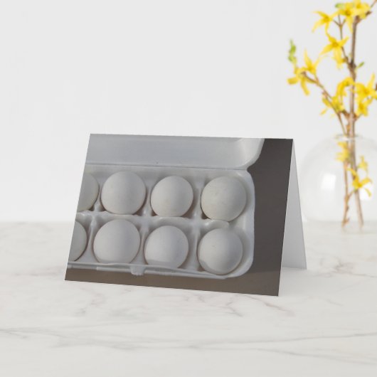 Witte eieren kaart (Gele Bloem)