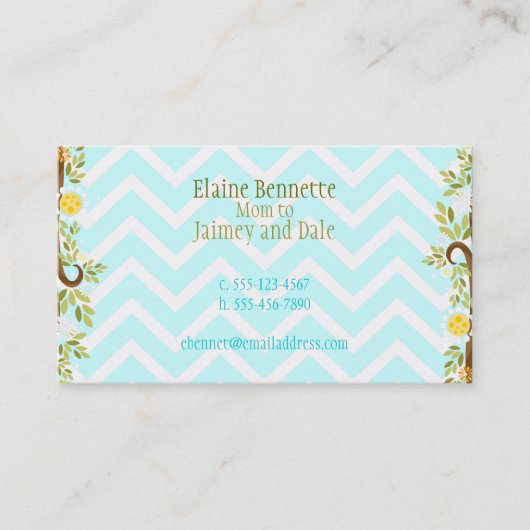 Witte eigenaar - Aangepaste emailkaart Contactkaartje (Voorkant)