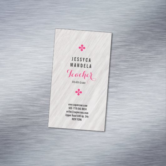 witte eik, magnetisch visitekaartje (Voorbeeld)