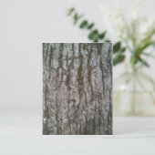Witte eiken boomschors briefkaart (Staand voorkant)