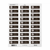 Witte Eikenboom & Houten Rustieke Adreslabels Etiket (Full Sheet)