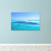Witte eiland in het Rode Zee Canvas Afdruk (Insitu (Houten vloer))