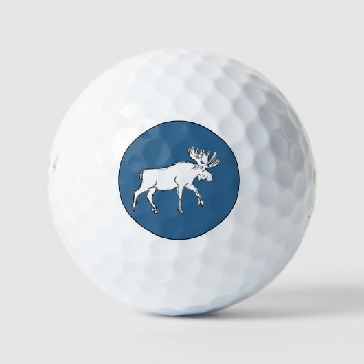 Witte eland golfballen (Voorkant)