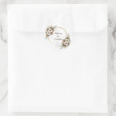 Witte Elegant Floral Rustic Stickers & Labels (Tas)