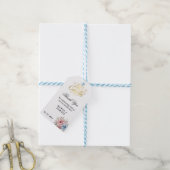 Witte Elegante Bedankje Favor Geschenk Cadeaulabel (Met Touw)