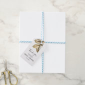Witte Elegante Bedankje Favor Geschenk Cadeaulabel (Met Touw)