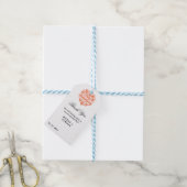 Witte Elegante Bedankje Favor Geschenk Cadeaulabel (Met Touw)