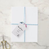 Witte Elegante Bedankje Favor Geschenk Cadeaulabel (Met Touw)