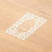 Witte Elegante  Bloemen Lijst Wedding Acryl Uitnodigingen (Laagn)