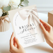 Witte Elegante Bow Arch Bruids Douche Uitnodiging