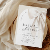 Witte Elegante Bow Arch Bruids Douche Uitnodiging